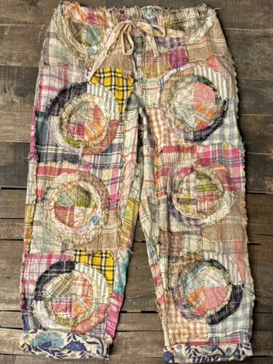 Jaded Gypsy Pants - JG1 Circle Around Pants  Patchwork- Multicolor